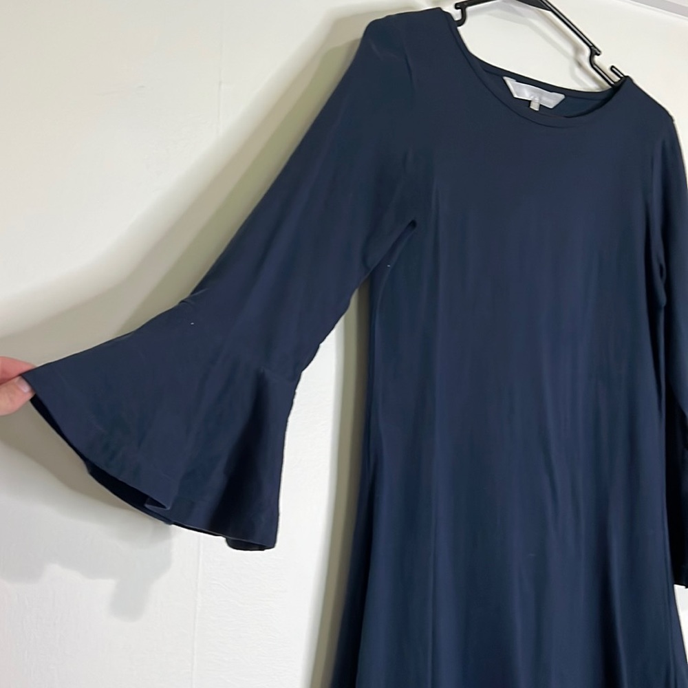 The royal standard bell sleeve solis navy dress